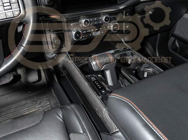 2021+ Ford Raptor/R Carbon Fiber Gear Shifter Panel Cover