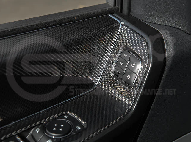 2021+ Ford Raptor/R Carbon Fiber Front Door Side Panel Cover
