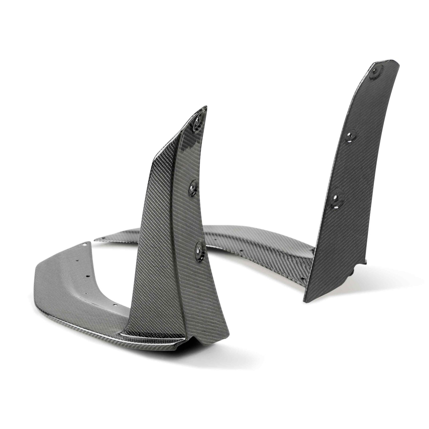 Anderson Composites Carbon fiber front splitter wickers for 2020-2022 Ford Mustang Shelby GT500