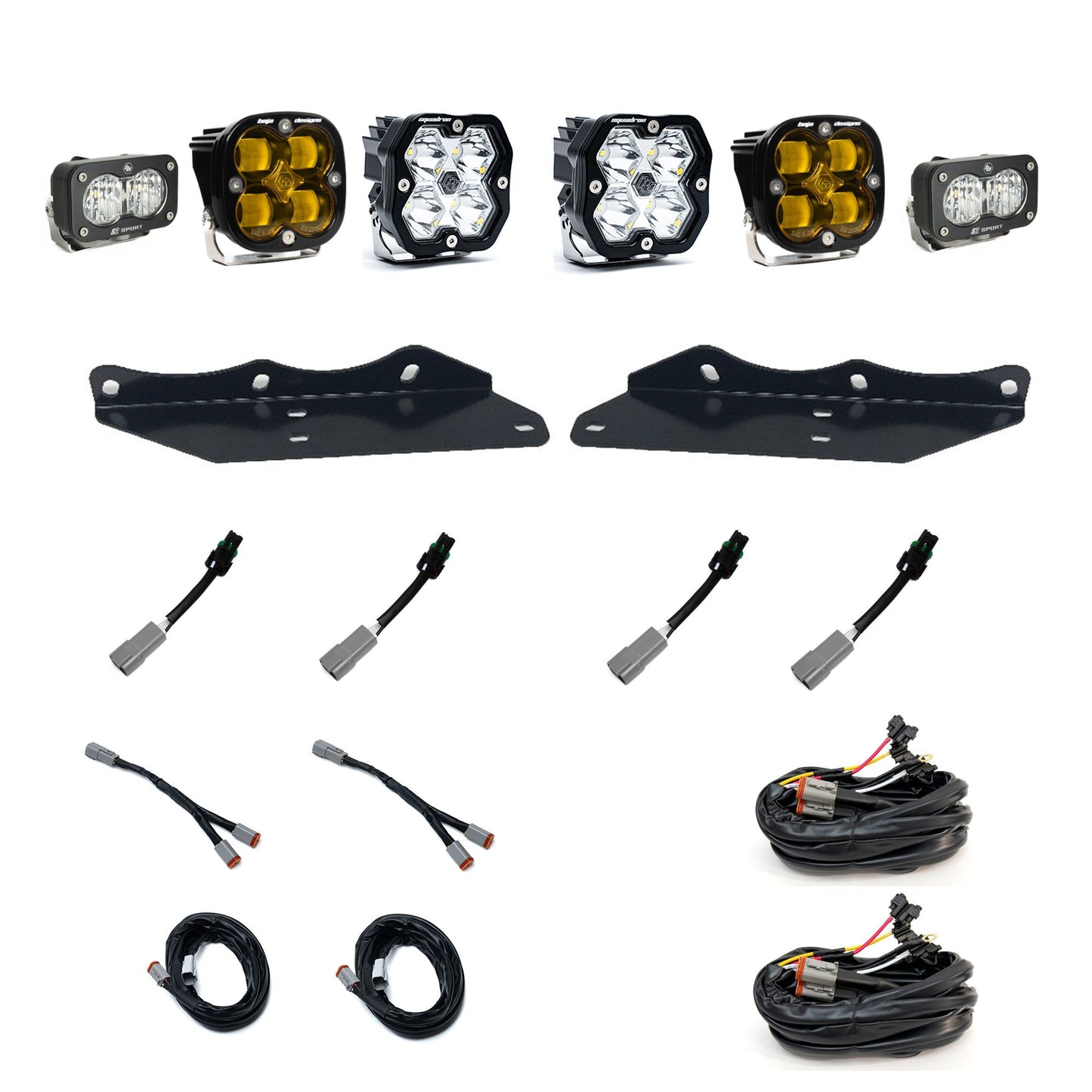 Baja Designs Squadron 2.0 Sport/Squadron SAE/S2 Sport Fog Light Kit - 2017-2020 Ford Raptor