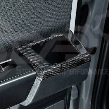 2021+ Ford Raptor Carbon Fiber Rear Door Cup Holder Panel