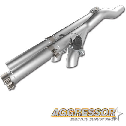 QTP 2017-2020 Ford Raptor EC/CC 2.5in 304SS Aggressor Cutout Dual Mid Pipes