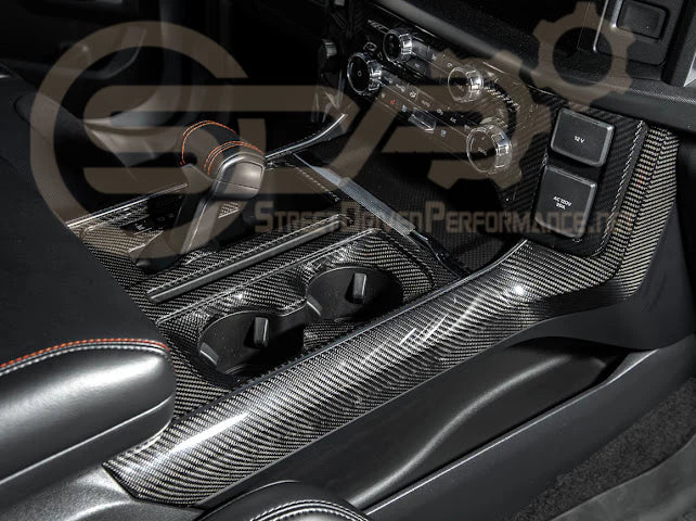 2021+ Ford Raptor/R Carbon Fiber Gear Shifter Panel Cover