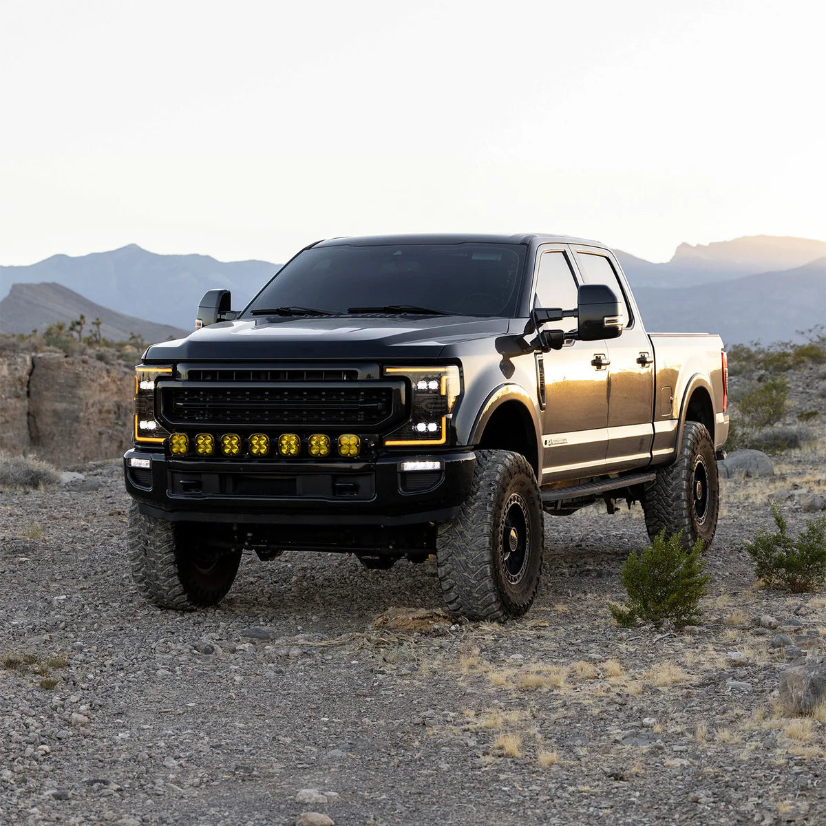 Alpharex 20-22 Ford Super Duty NOVA-Series LED Projector Headlights Alpha-Black