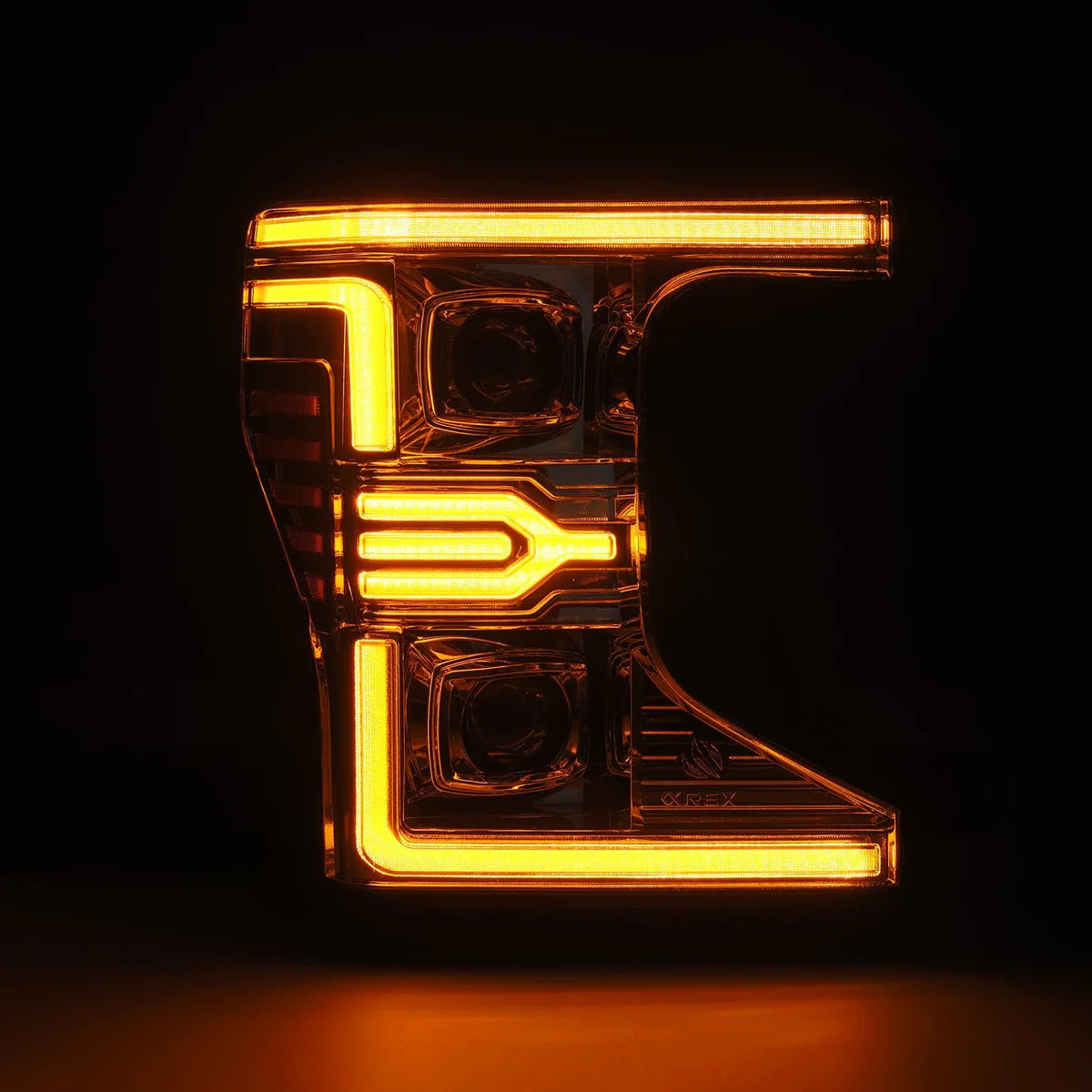 Alpharex 20-22 Ford Super Duty LUXX-Series LED Projector Headlights Chrome