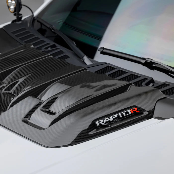 Vorsteiner Ford F-150 Raptor R Hood Trim Scoop - Carbon Fiber PP 2x2