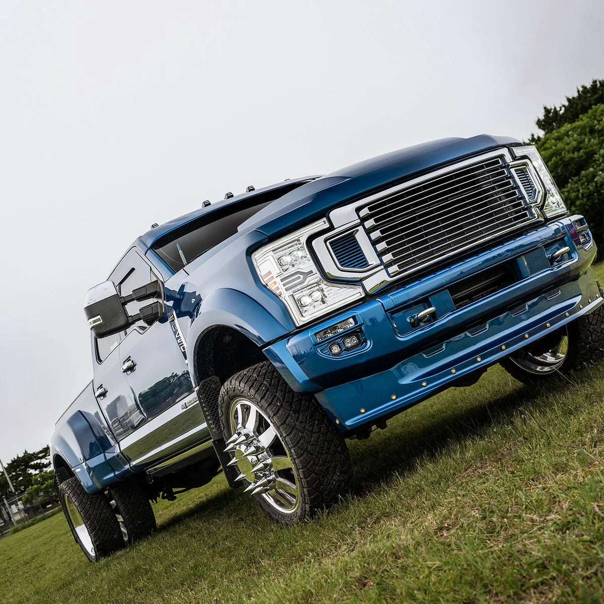 Alpharex 20-22 Ford Super Duty NOVA-Series LED Projector Headlights Chrome