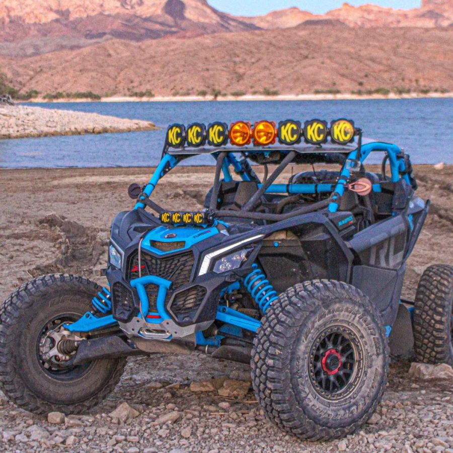 KC Hilites Can-Am Maverick X3 Shock Tower Mount and FLEX ERA® LED Light Bar Bundle