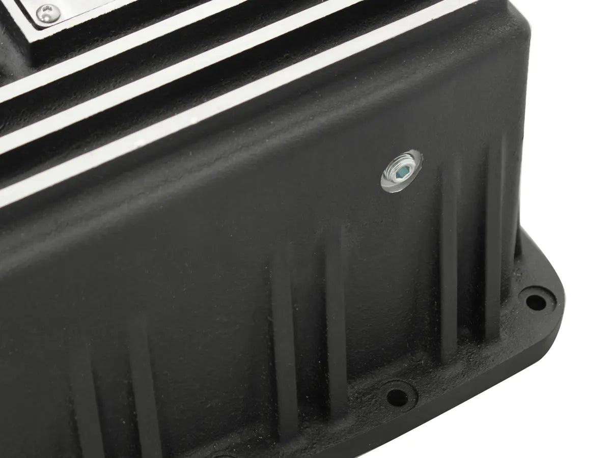 AFE 2010-2014 Ford Raptor Pro Series Transmission Pan Black w/ Machined Fins