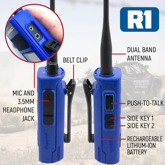 Rugged Radios 2 PACK - Rugged R1 - Business Band Two Way Handheld Radio - Digital and Analog