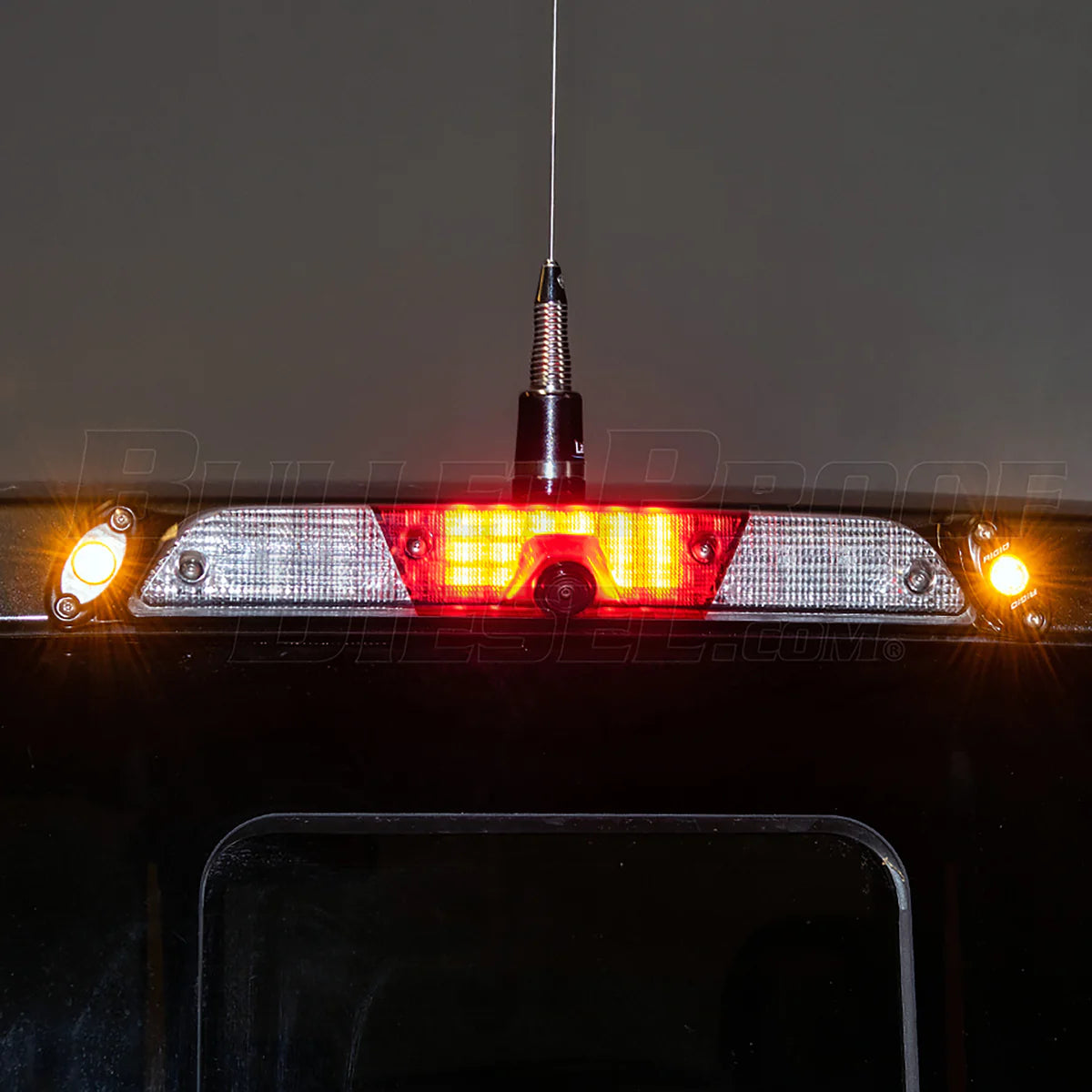 BPD Third Brake Light Antenna Mount - With Rigid LEDs - 2017-2024 Ford Raptor