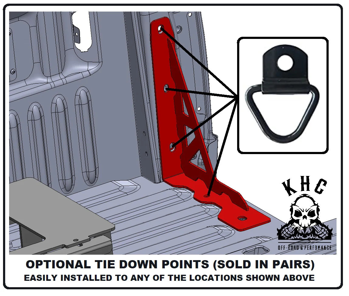 KHC Ford Raptor/F150 Bolt in bed supports "Tailgater Edition"