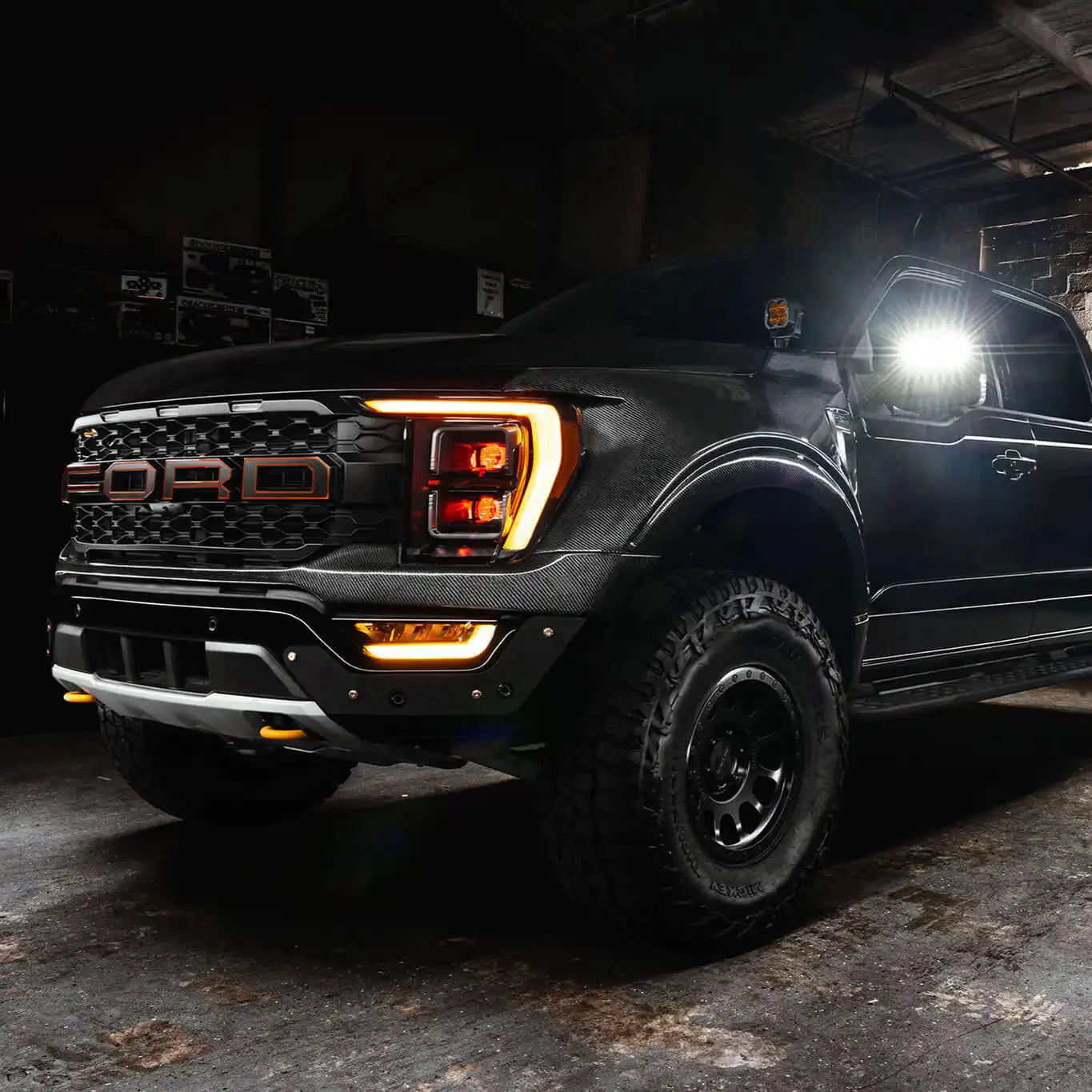 2021-2025 Ford Raptor LED Off-Road Side Mirror Ditch Lights