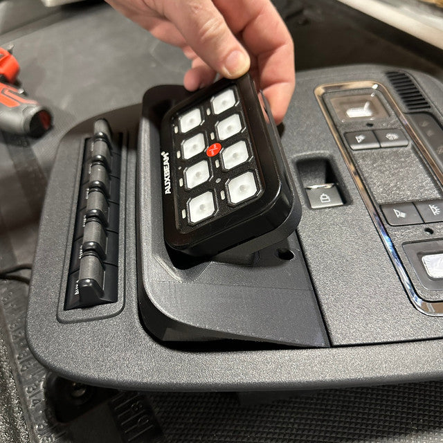 SwarfWorks AuxBeam 8-gang Switch Panel mount for '21+ Ford Raptor, '21+ F150, '23+ F250/F350 SuperDuty