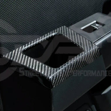 2021+ Ford Raptor Carbon Fiber Rear Door Cup Holder Panel