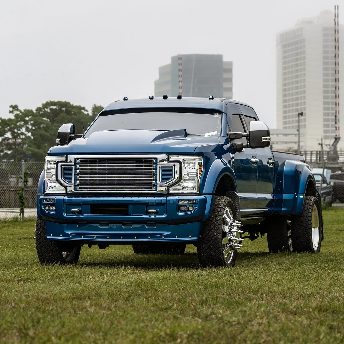 Alpharex 20-22 Ford Super Duty NOVA-Series LED Projector Headlights Chrome