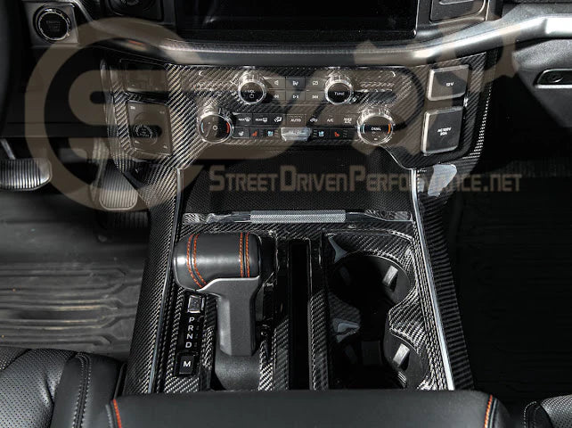 2021+ Ford Raptor/R Carbon Fiber Gear Shifter Panel Cover