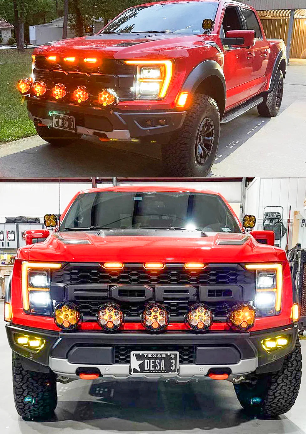 FOUTZ MOTORSPORTS GEN 3 RAPTOR FRONT LIGHT MOUNT KIT (STOCK BUMPER) - USE ANY LIGHT