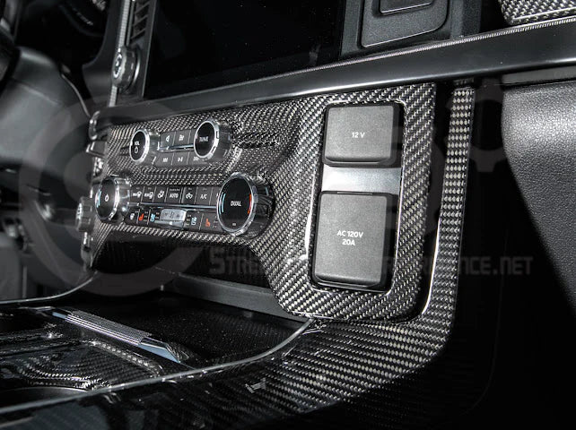 2021+ Ford Raptor/R Carbon Fiber Center Control Panel Cover