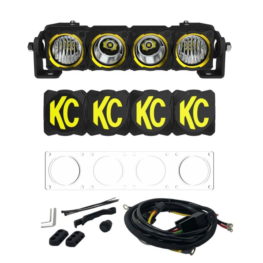 KC Hilites Can-Am Maverick X3 Shock Tower Mount and FLEX ERA® LED Light Bar Bundle
