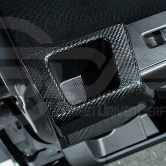 2021+ Ford Raptor Carbon Fiber Rear Door Cup Holder Panel