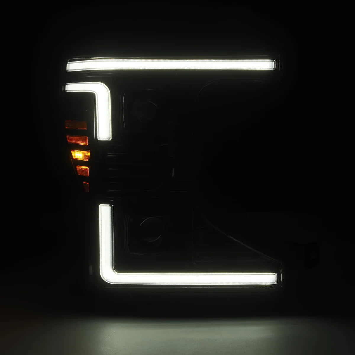 Alpharex 20-22 Ford Super Duty LUXX-Series LED Projector Headlights Alpha-Black