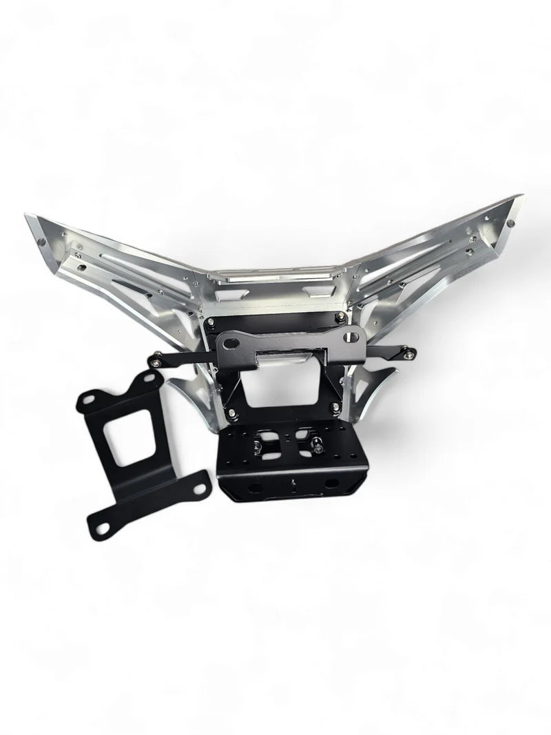 Elektric Offroad 2017-2024 Can Am X3 Maverick Machined Billet Front Winch Bumper (Clear Anodize)