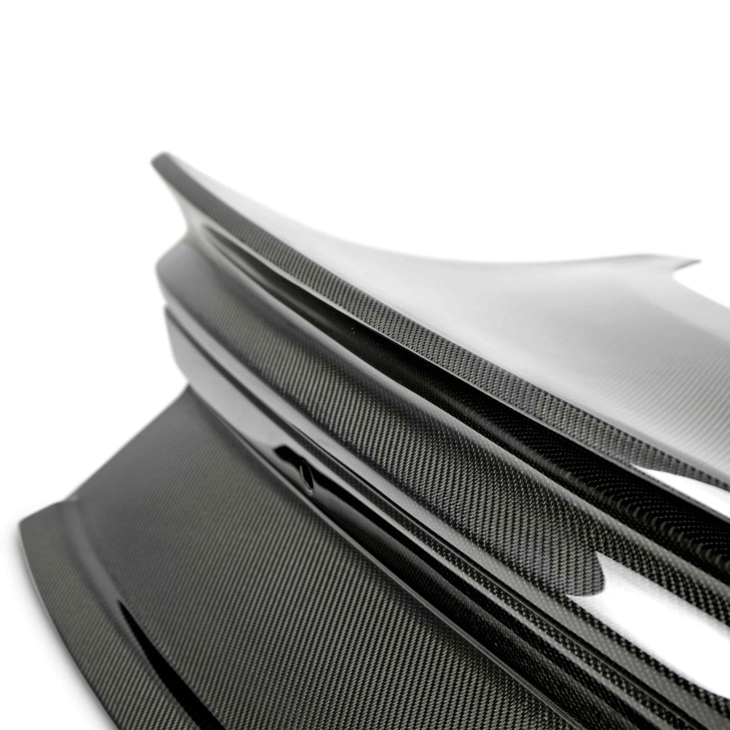 Anderson Composites Type-SA double sided carbon fiber decklid with integrated spoiler for 2015-2023 Ford Mustang