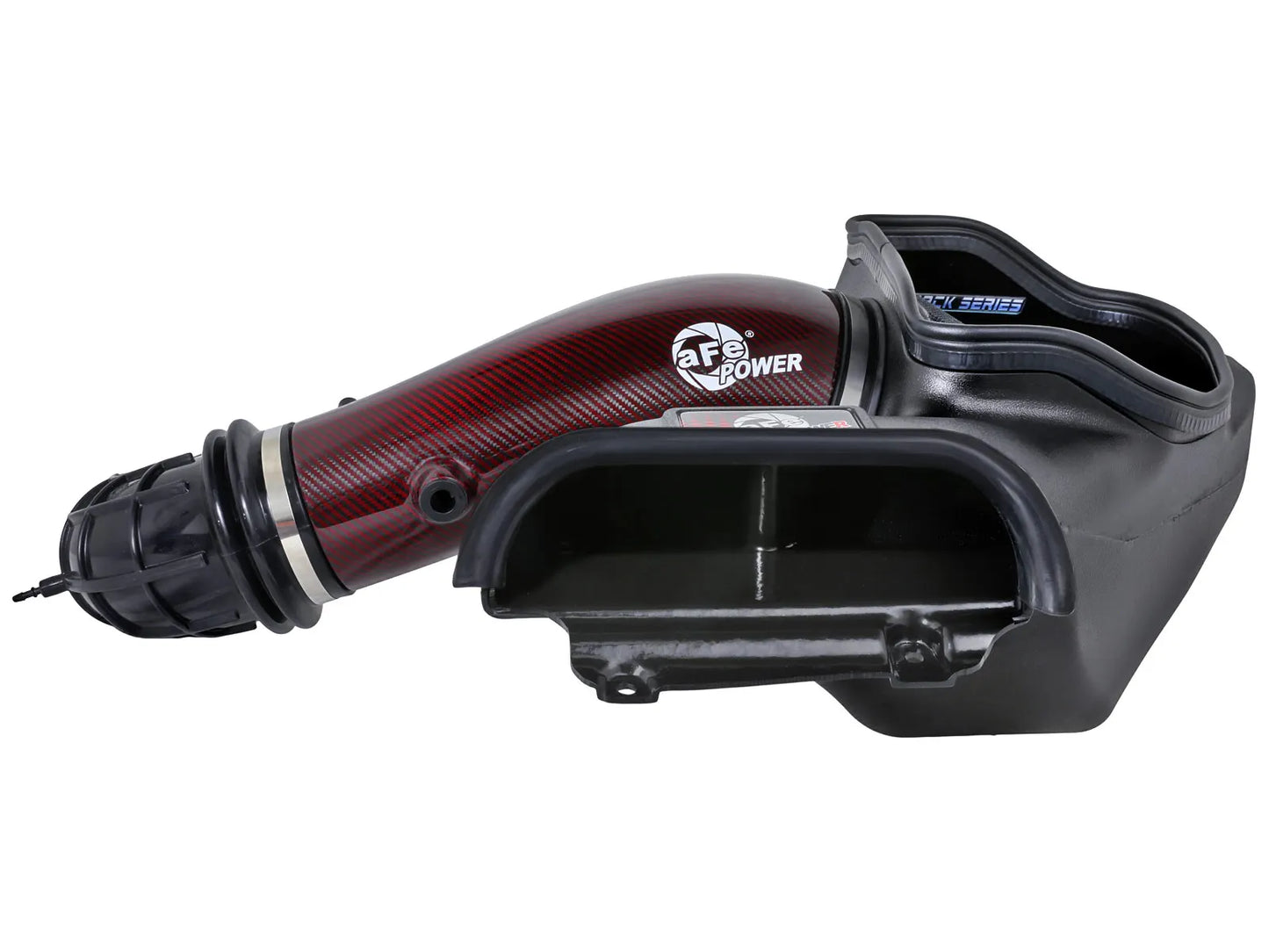 AFE 23-24 Ford F150 Raptor R V8 5.2L Supercharged Red Carbon Track Series Air Intake w/ P5R Filter