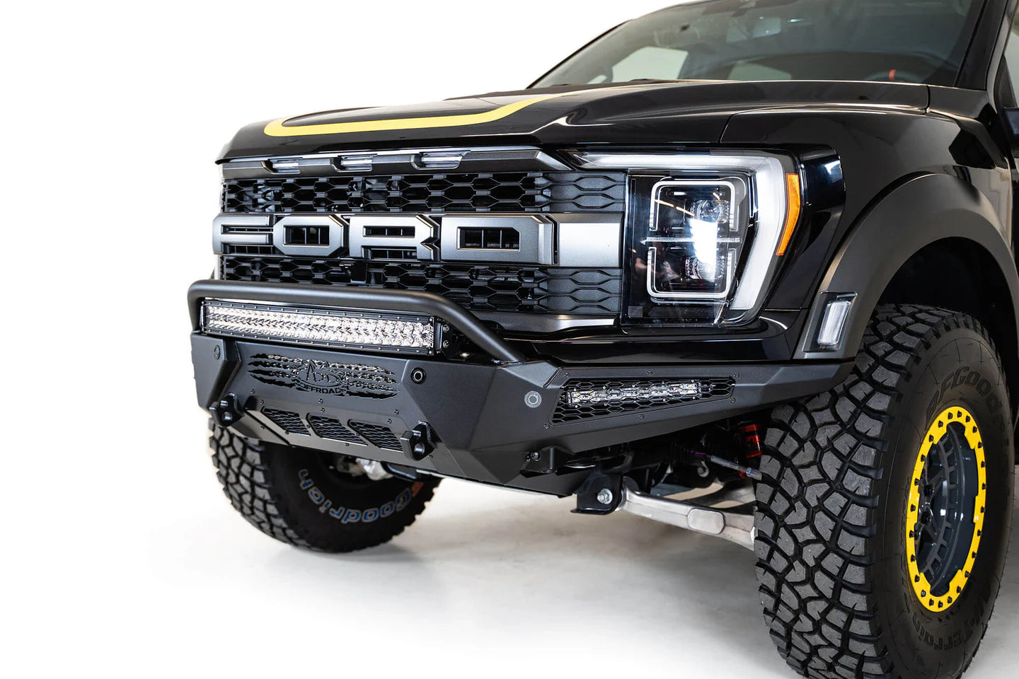 ADD OFFROAD 2021-2024 FORD F-150 RAPTOR/RAPTOR R HONEYBADGER FRONT BUMPER W/ TOP HOOP