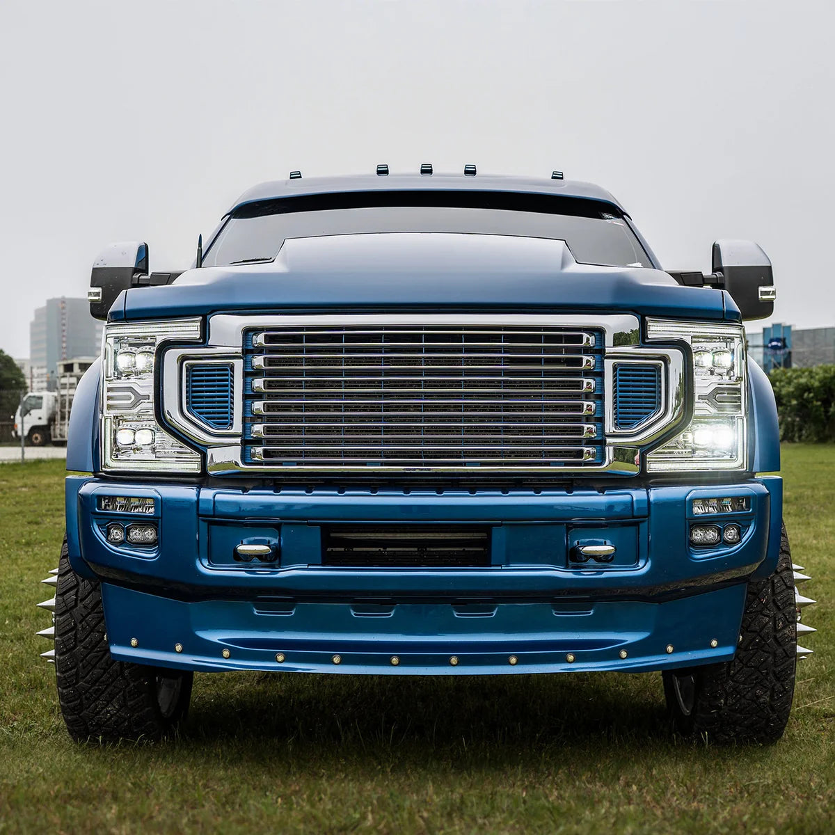 Alpharex 20-22 Ford Super Duty NOVA-Series LED Projector Headlights Chrome