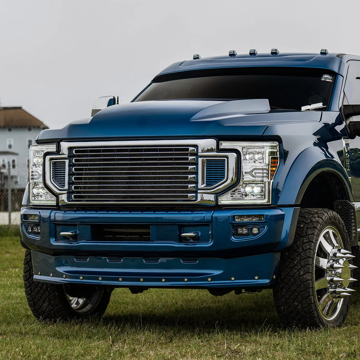 Alpharex 20-22 Ford Super Duty NOVA-Series LED Projector Headlights Chrome