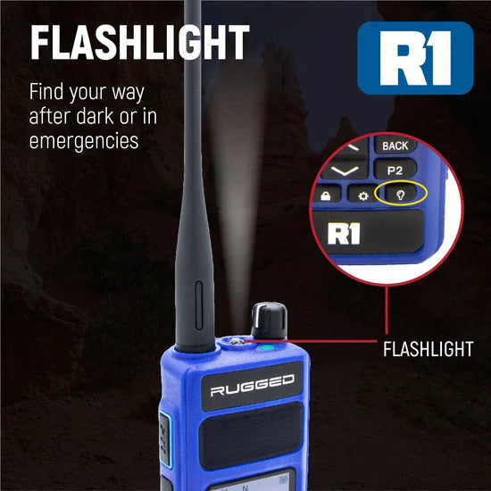 Rugged Radios R1 - Business Band Two Way Handheld Radio - Digital and Analog