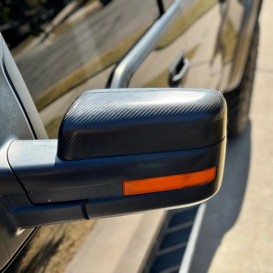 2010-2014 Ford Raptor SVT Replacement Carbon Fiber Mirror Covers