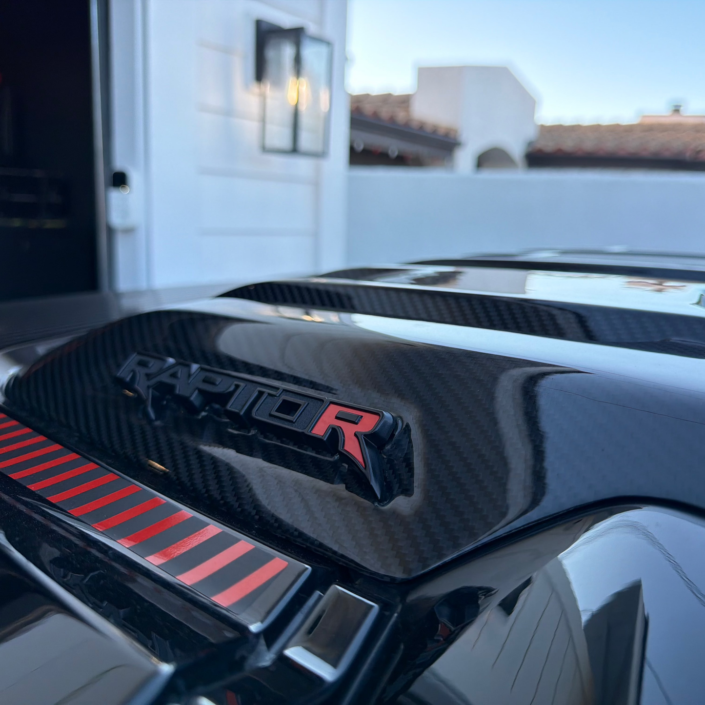 Vorsteiner Ford Raptor R Hood Trim Scoop - Carbon Fiber PP 2x2