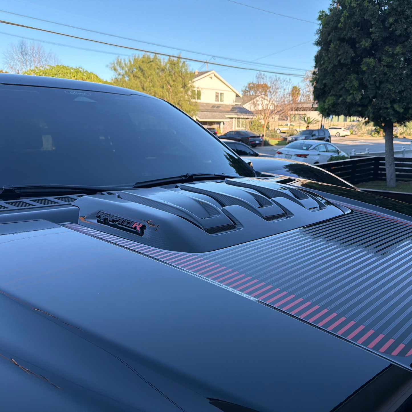 Vorsteiner Ford Raptor R Hood Trim Scoop - Carbon Fiber PP 2x2