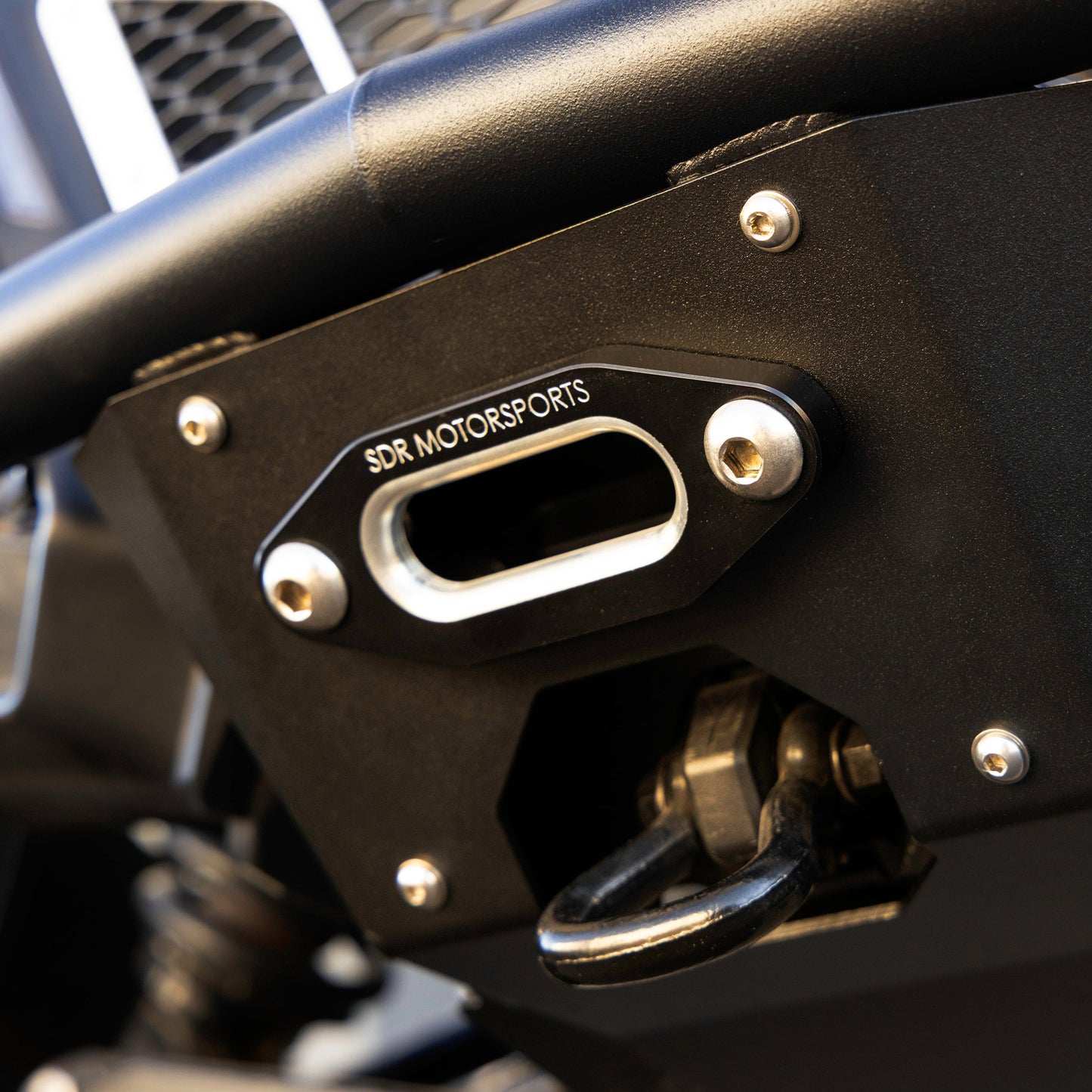 SDR Motorsports Can Am Maverick R Winch Skid Plate Single Tube Front Bumper