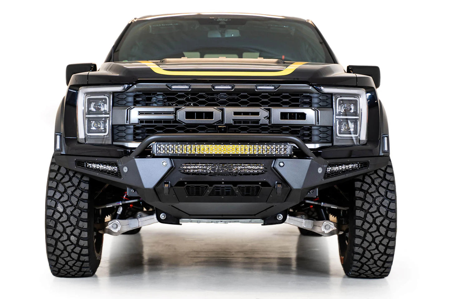 ADD OFFROAD 2021-2024 FORD F-150 RAPTOR/RAPTOR R HONEYBADGER FRONT BUMPER W/ TOP HOOP