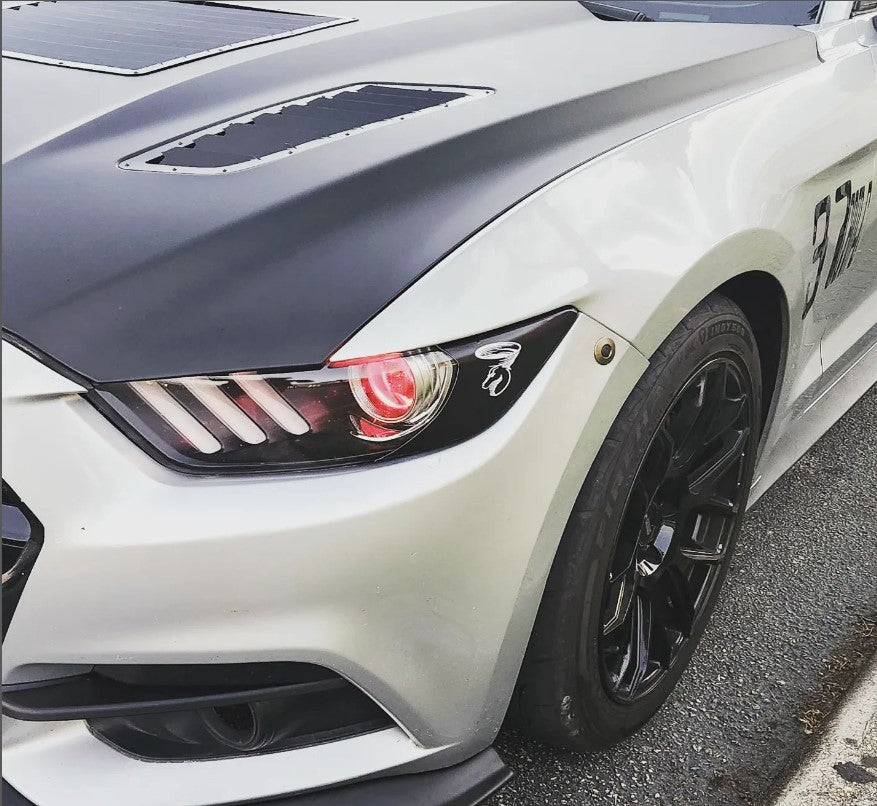 Printed Headlight Amber Corner Blackout (2015-2017 Mustang & 2016-2020 GT350 & 2020-2022 GT500)