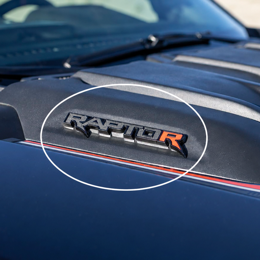 2024-2026 Ford Raptor R - Factory Spec Hood Emblem Badge (PAIR)