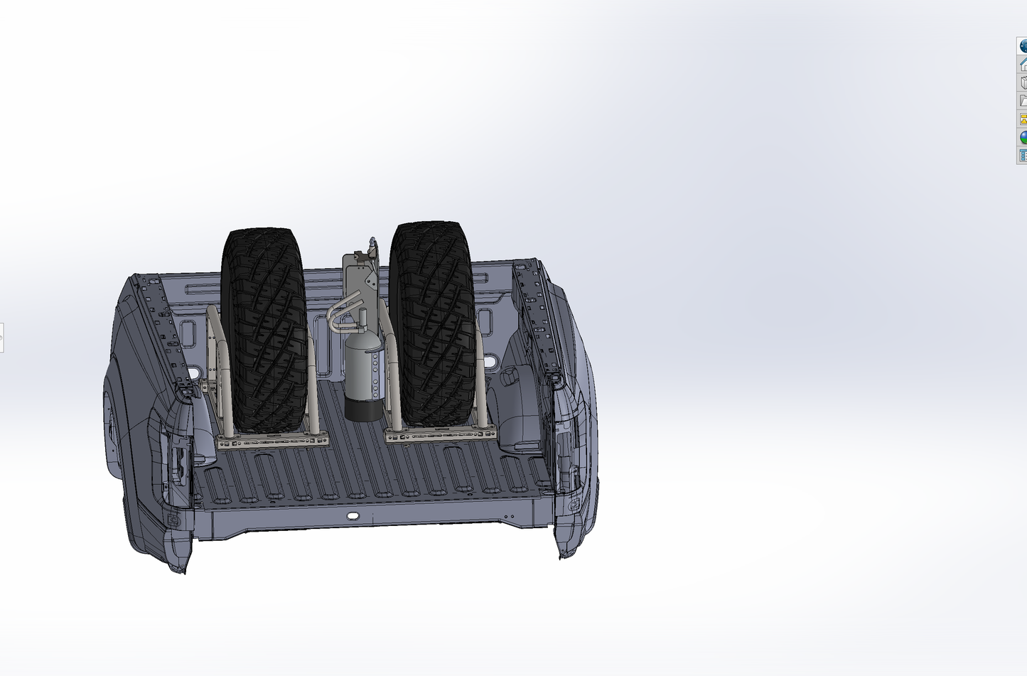 Single Tire Carrier Quick Release Modular Bed Organizer
