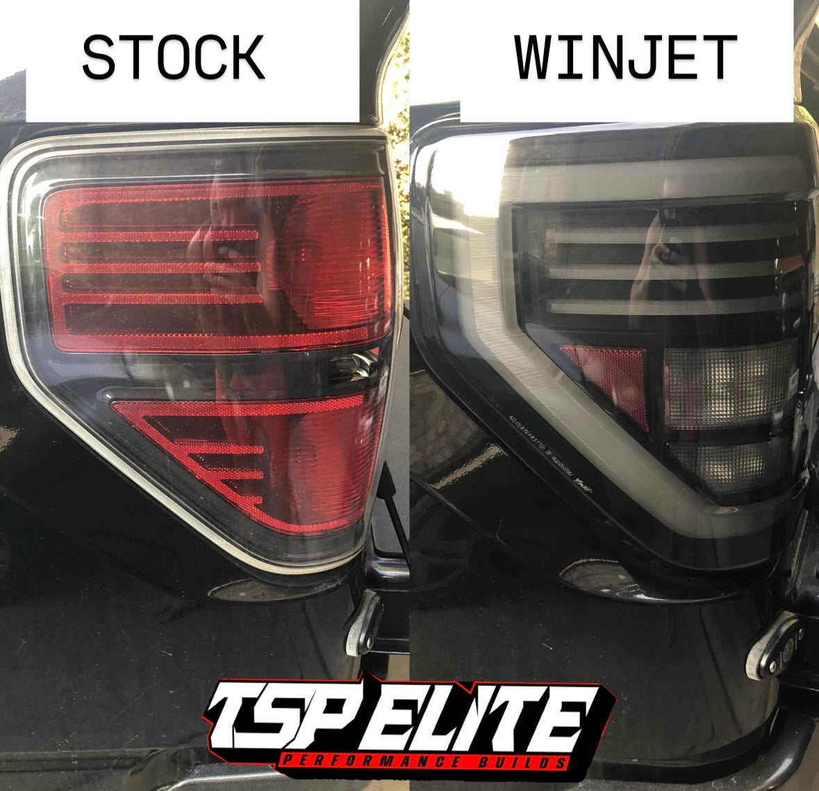 Winjet 20010-2014 Ford Raptor  Matte Black/ Smoke Tail Lights