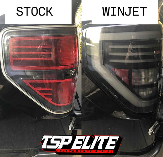 Winjet 20010-2014 Ford Raptor  Matte Black/ Smoke Tail Lights