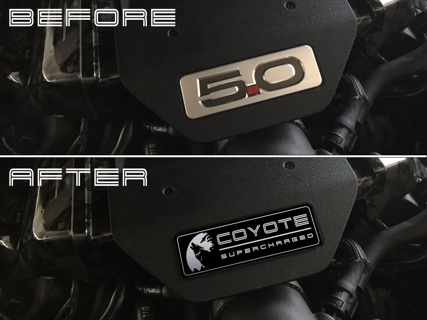 Aluminum Engine Cover Plate [S13] Coyote Supercharged (2015-2017 Mustang)
