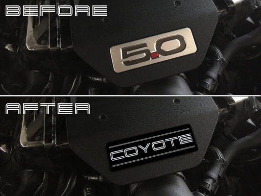 Aluminum Engine Cover Plate [S21] Coyote Lines (2015-2017 Mustang)