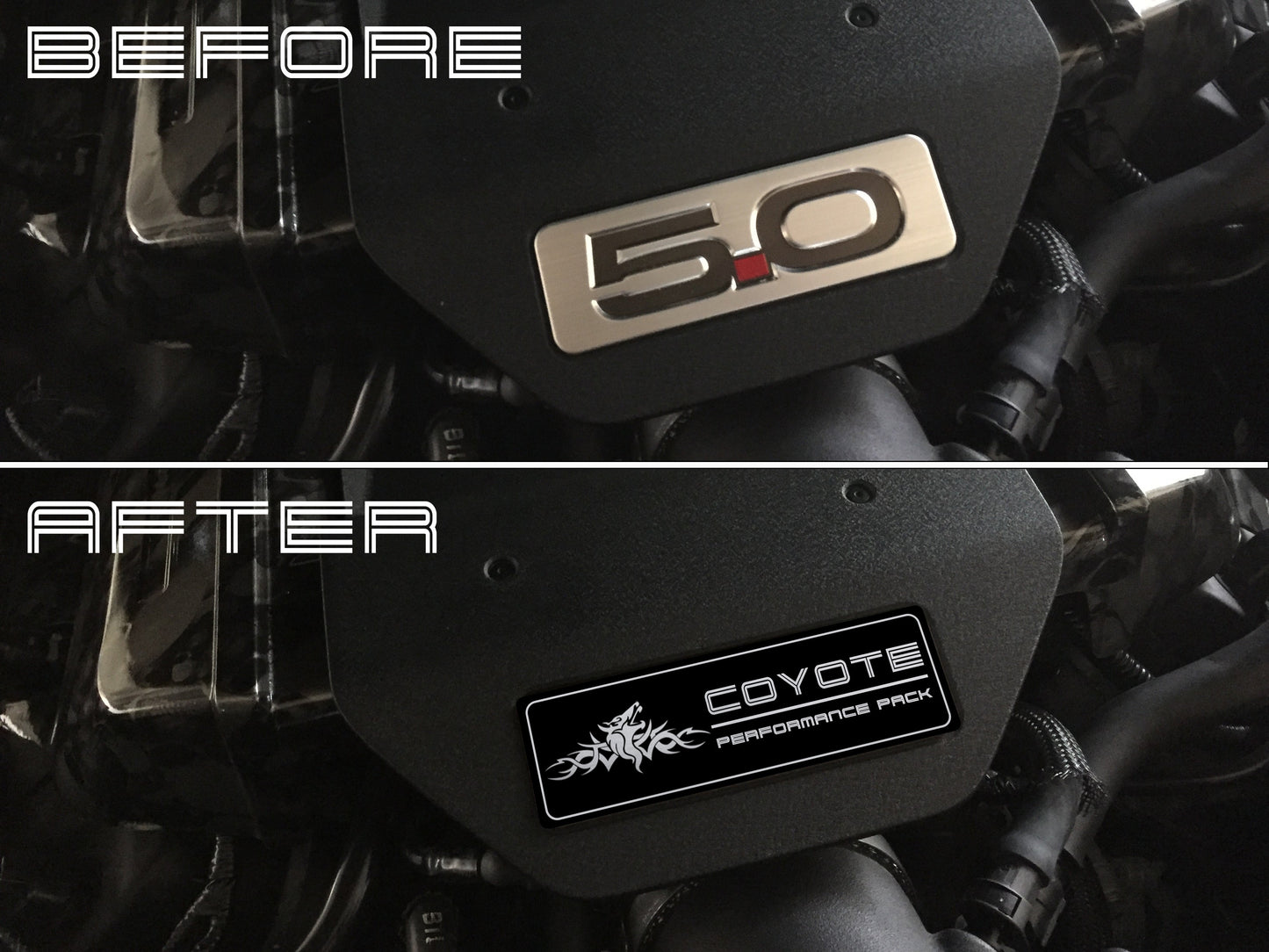 Aluminum Engine Cover Plate [S8] Tribal Coyote Performance Pack (2015-2017 Mustang)
