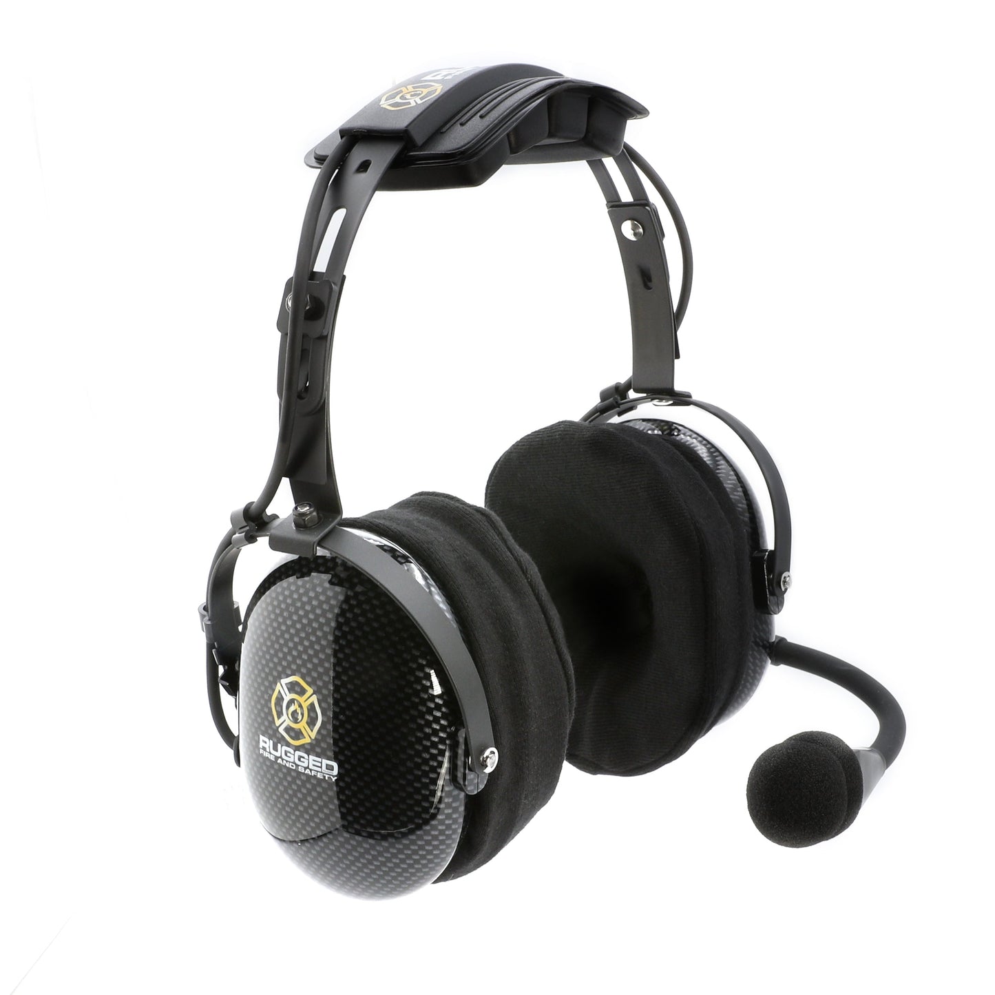 FHS Over-The-Head Fire Safety Industrial Headset With Mic On/Off Button / For Rugged / Firecom
