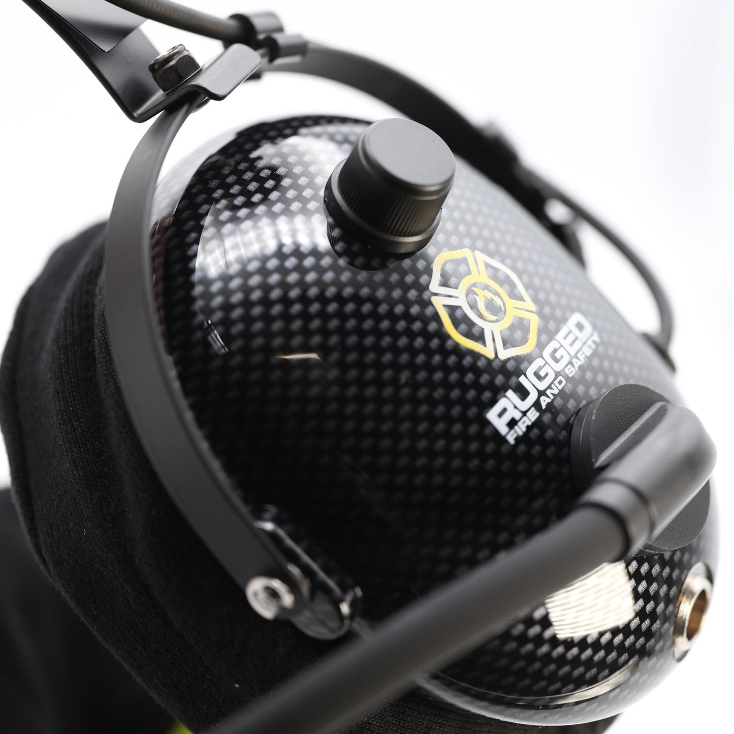 FHS Over-The-Head Fire Safety Industrial Headset With Mic On/Off Button / For Rugged / Firecom
