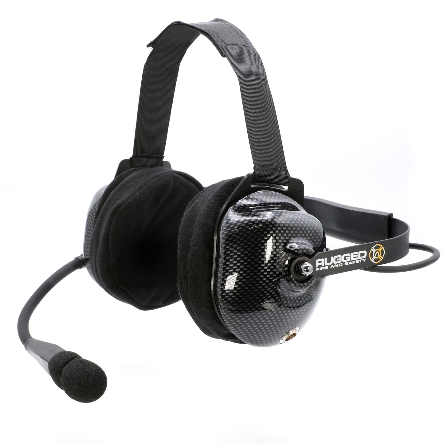 FHS Behind-The-Head Fire Safety Industrial Headset With Mic On/Off Button / For David Clark / Sigtronics / Avcomm