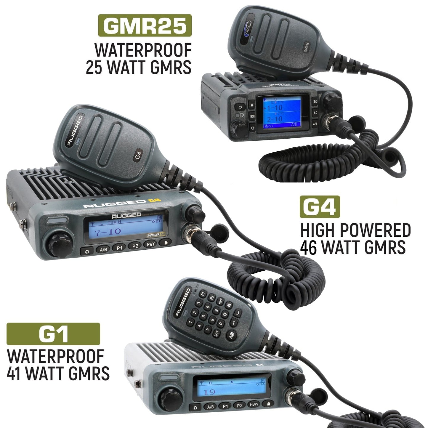 Jeep Wrangler JL JLU and Gladiator JT Two-Way GMRS Mobile Radio Kit Rambler G4